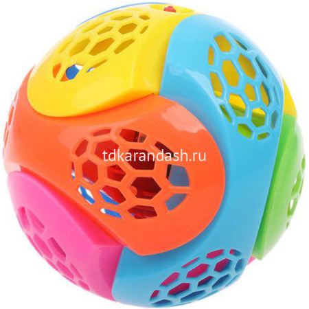 Мяч танцующий 10см пластик (свет, звук) Y6033-17