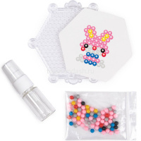 Аквамозаика "Зайчик" 15х15х3,5см №12 (бусины, основа, трафарет, бутылка с распылителем) AQB-01/12 от магазина "Карандаш"