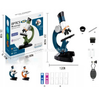 Микроскоп 22,5х6х12см пластик, с инструментами и подсветкой 11111-24 от магазина "Карандаш"