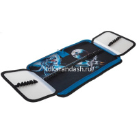 Пенал "Dino Space" 20х14х4см прямоугольный одностворчатый, 2 откидные планки, ткань 093862 от магазина "Карандаш"