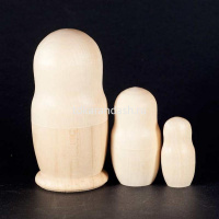 Заготовка для декорирования "Матрешка" 12см 3ти-местная, липа ДЗл - Мш3м120 от магазина "Карандаш"