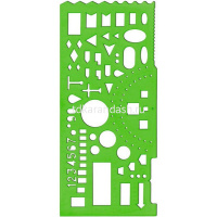 Линейка офицерская 20х10см 65 элементов, пластик ТТ01 от магазина "Карандаш"