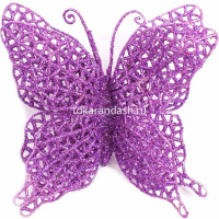 Ел.украш. Бабочка 14см, 1шт/уп, 5цв, резин.Y568-12/HK11-29 от магазина "Карандаш"