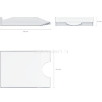 Лоток д/бумаг горизонтальный "Office Classic" прозрачный, пластик 16246 от магазина "Карандаш"