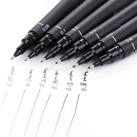 Ручка капиллярная "PIN005-200" 0,05мм черная 141534 от магазина "Карандаш"