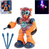 Робот "Костик" 24х18х8,5см (свет, звук, стреляет ракетами) пластик JB0211620 от магазина "Карандаш"