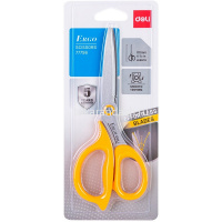 Ножницы 17см сталь, ручки пластик Soft, желтые E77756 от магазина "Карандаш"