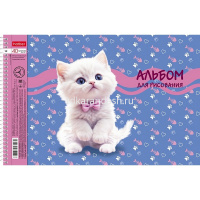 Альбом для рисования А4 40л "Мы-котики!" на спирали, перфорация на отрыв, 4 дизайна 091537 от магазина "Карандаш"