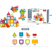 Конструктор магнитный 26 деталей 24,5х16х4см LT335877/X2201 от магазина "Карандаш"