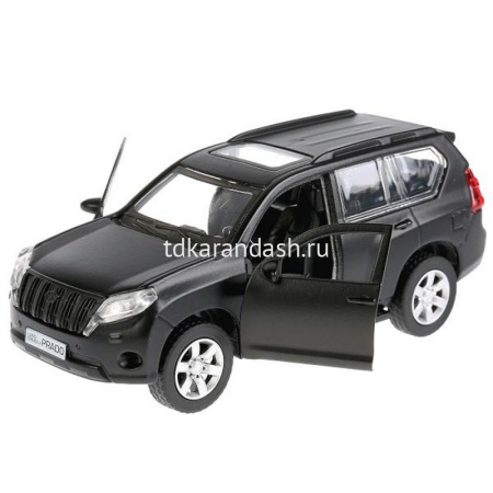 Машина "Toyota Prado" черная матовая, инерционная, металл 12см (открывающиеся двери) PRADO-BE от магазина "Карандаш"