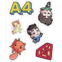 Наклейки "Влад А4" А6 11,5х15см 4 листа в пакете с европодвесом 4Р6н/084831 от магазина "Карандаш"