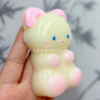 Игрушка-антистресс сквиш "Кошка" 8х6см с рыбкой и вилкой Y11020-24 от магазина "Карандаш"