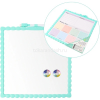 Доска для рисования магнитно-маркерная двусторонняя с планером 29х29см (маркер с губкой, 2 магнита) от магазина "Карандаш"