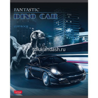 Тетрадь А5 48л клетка "Dino Car" на скобе выборочный лак 5 дизайнов 48Т5вмВ1/062733 от магазина "Карандаш"