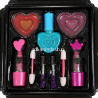 Косметика для девочек "Wednesday" (тени, блеск, помада 2шт, лак, 2 аппликатора) 10393C2-W-TTG от магазина "Карандаш"