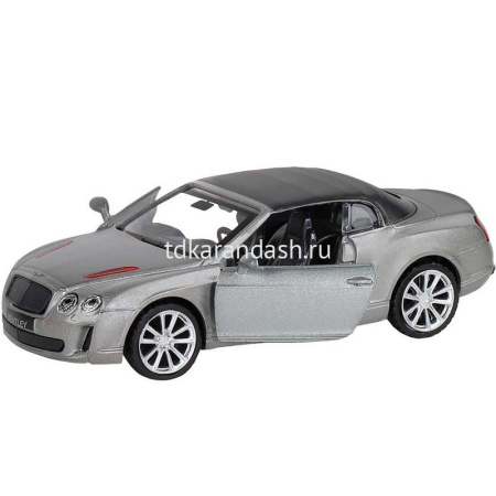 Машина "Bentley Supersport ISR" серая, инерционная, металл 17,5см (свет, звук, откр.двери) JB1251251 от магазина "Карандаш"