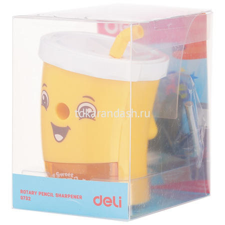 Точилка механическая 1 отв. "Коктейль" 74х99х107мм ABS-пластик, 4 цвета корпуса E0732 от магазина "Карандаш"