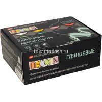 Краски акриловые 12 цветов 20мл глянцевые 2941116 от магазина "Карандаш"