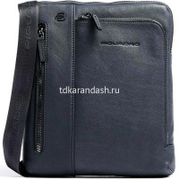 Сумка "Blue Square" 27х23,5x4см, 1 отделение, темно-синяя, натуральная кожа CA1816B3/BLU4 от магазина "Карандаш"