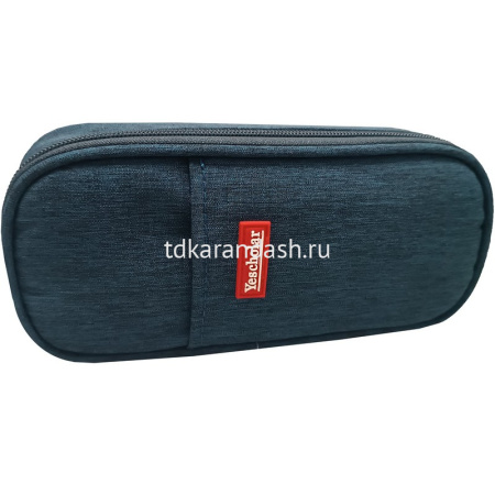 Пенал "Yescholar" 22х10х5,5см, овальный, 1 отделение, откидная планка, 1 карман, текстиль, 3 цвета от магазина "Карандаш"