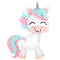 Набор для шитья "Единорог" (мулине, фетр, синтепон, игла, выкройка) KD-0261 от магазина "Карандаш"