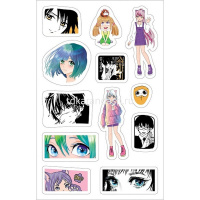 Наклейки "Аниме" А5 15х23,5см 4 листа в пакете с европодвесом 4Н5н/084829 от магазина "Карандаш"