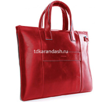 Сумка для ноутбука "Blue Square" 42х31х3см, 1 отделение, красная, натуральная кожа CA4021B2/R от магазина "Карандаш"