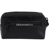 Ключница "Blue Square Revamp" 12х6,5х3см, черная, натуральная кожа PC4216B2V/N от магазина "Карандаш"