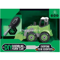 Конструктор "Трактор" 25х13см с отверткой, пластик 2293068/2028 от магазина "Карандаш"
