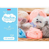 Альбом для рисования А4 20л "Котята" на скобе 5 дизайнов 20А4В/004023 от магазина "Карандаш"