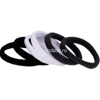 Резинка для волос 4,5см 6 шт. 3 цвета (белый, серый, черный) 11891-24 от магазина "Карандаш"