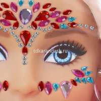 Наклейки Стразы для лица "Милая леди" 15х15см 115987-BAR-ML от магазина "Карандаш"