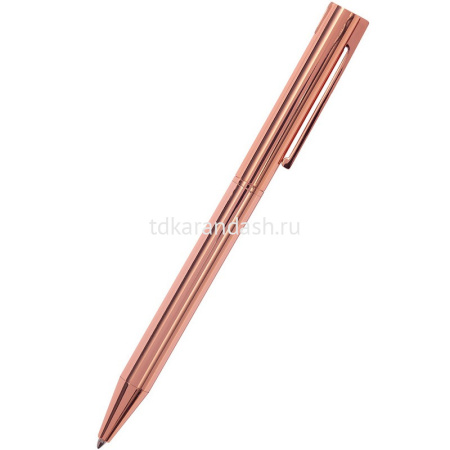 Ручка шариковая "Bergamo" 0,7мм синяя, автомат, металлический корпус розовое золото 20-0353