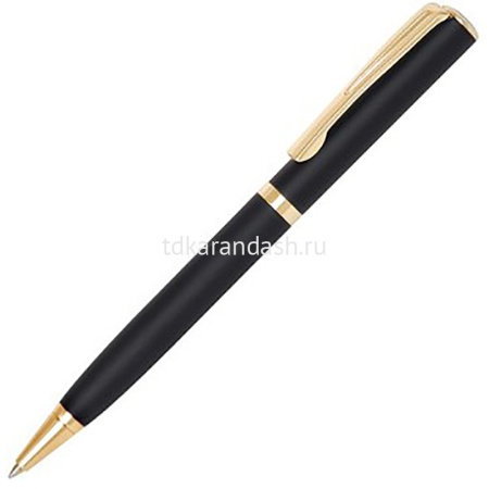Ручка шариковая "Golden Eve" 0,7мм синяя, металл, черно-золотой корпус F-1061