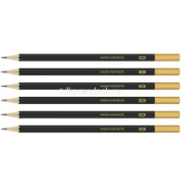 Набор карандашей чернографитных 6шт "Academia" В-НB, металл VAGPM-6 от магазина "Карандаш"