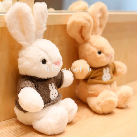 Зайчик в кофте 20см 4 цвета FM6523 от магазина "Карандаш"