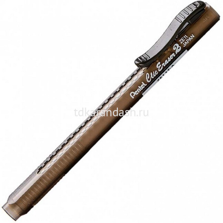 Ластик-карандаш "Clic Eraser 2" прямоугольный в футляре, 6х6х80мм, белый, черный корпус ZE11T-A