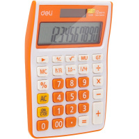 Калькулятор 12 разрядов 145х104,5х27,4мм белый/оранжевый E1238/OR от магазина "Карандаш"