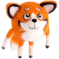 Набор для валяния "Игрушка. Лиса Лисолетта" (шерсть, игла, основа, выкройка, трафарет) WT-0134 от магазина "Карандаш"