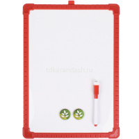 Доска для рисования магнитно-маркерная двусторонняя 30х40см (маркер с губкой, 2 магнита) 11423-24 от магазина "Карандаш"