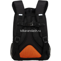 Рюкзак 39х26х19см, 740гр, 2 отделения, 3 кармана, черный/оранжевый RB-556-3/1 от магазина "Карандаш"
