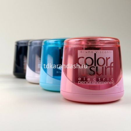 Точилка электрическая 1 отв. "Primavera" 74х74х74мм пластик, с контейнером, 4 цвета 35-0078 от магазина "Карандаш"