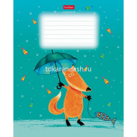 Тетрадь А5 18л клетка "Funny fox" на скобе матовая ламинация 5 дизайнов 18Т5лВ1/068441 от магазина "Карандаш"