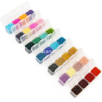 Набор бисера 2,3мм 28 цветов 280гр. 1-й сорт №01 GNV10/0 от магазина "Карандаш"