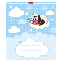 Тетрадь А5 24л линия "Приключения маленькой панды" на скобе 5 дизайнов 24Т5В2/057216 от магазина "Карандаш"