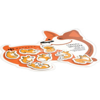 Клейкая закладка пластиковая 25х30мм 8 видов по 20л (160л) "Корги" фигурная 58487 от магазина "Карандаш"