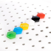 Мозаика "Слоник" шестигранная 1,4см, 156 элементов 20х20см, пластик 02192 от магазина "Карандаш"