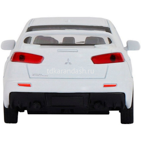 Машина "Mitsubishi Lancer Evolution" белая, инерционная, металл 17,5см (свет, звук, откр.двери) JB12 от магазина "Карандаш"
