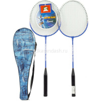 Ракетки для бадминтона 62см, пластик, 3 цвета, в чехле PZ2215 от магазина "Карандаш"