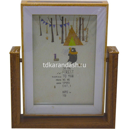 Рамка д/фото 10*15см, дерево, 2 цвета, с зеркалом Y8123-19